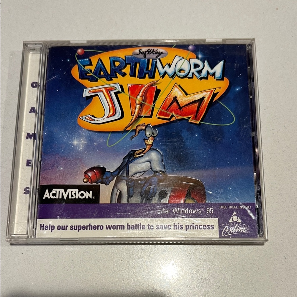 EarthWorm Jim 1994 Activision CD Rom Windows 95 / 98 PC Computer Game